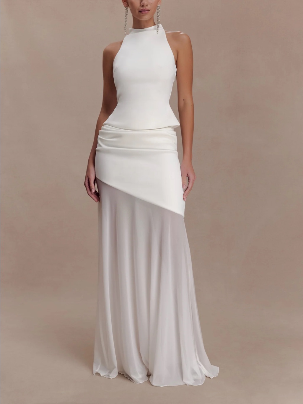 White Two Piece Formal Set